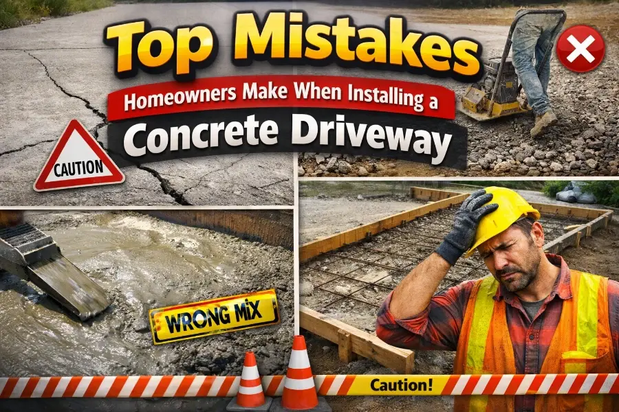 Top Mistakes Homeowners Make When Installing a Concrete Driveway